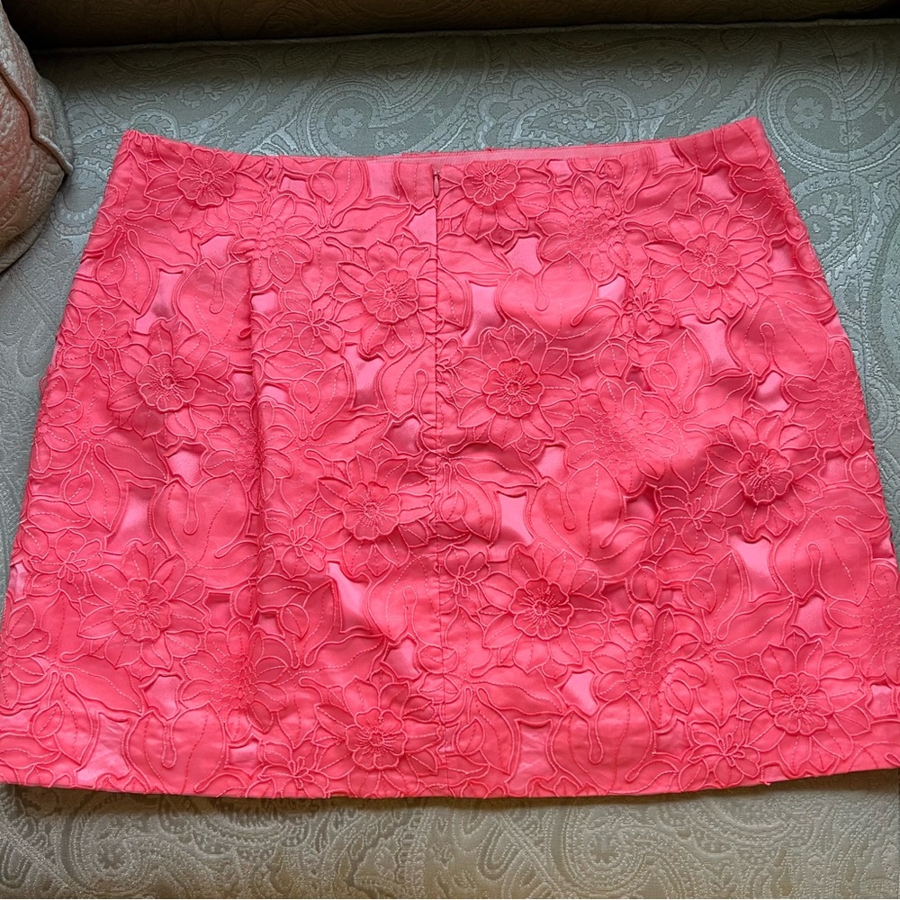 NWT J. Crew Lace Appliqué Mini Skirt Fire Lily Size 16 - Picture 8 of 9